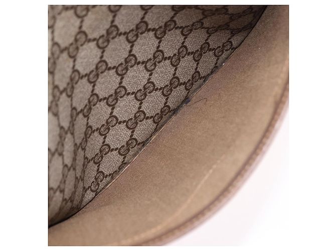 Borsa Tote GUCCI GG Supreme Web Sherry Line PVC Beige Oro 39 02 003 Auth 199642 - vista 22