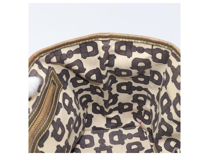 Borsa a mano GUCCI GG Canvas Beige Tono Oro 139261 Auth 200155 - vista 19