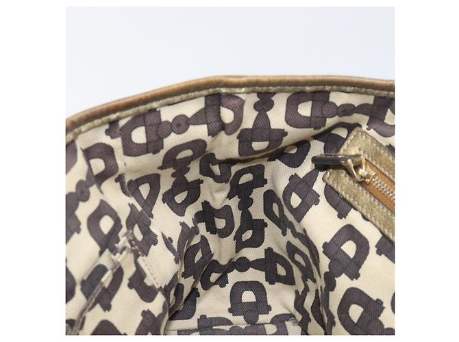 Borsa a mano GUCCI GG Canvas Beige Tono Oro 139261 Auth 200155 - vista 20