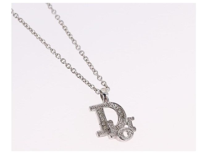 Collana Christian Dior metallo Silver Auth ka5906 Argento - vista 3