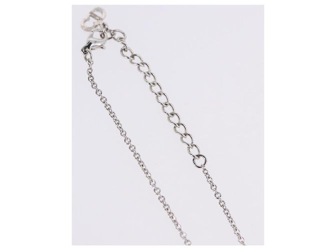 Collana Christian Dior metallo Silver Auth ka5906 Argento - vista 6