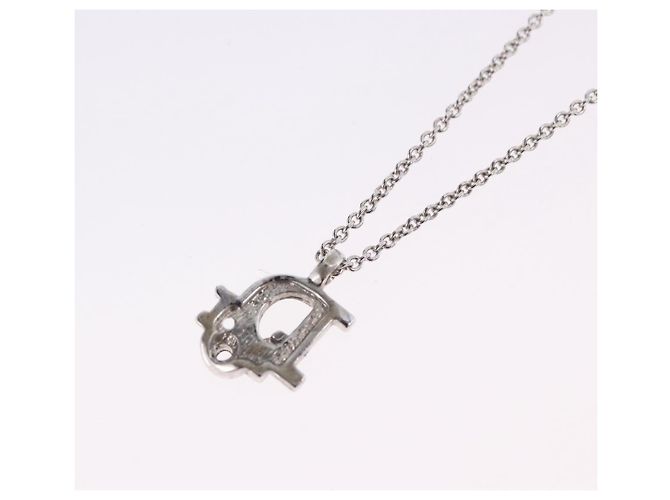 Collana Christian Dior metallo Silver Auth ka5906 Argento - vista 8