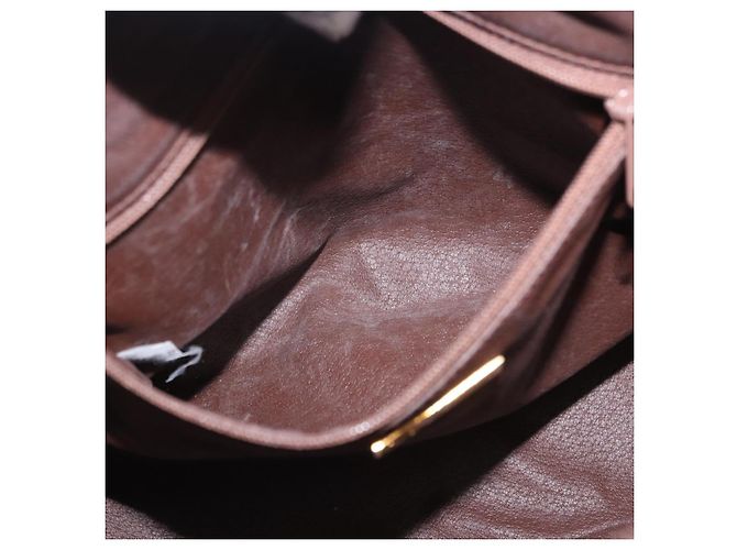 Borsa a mano Burberrys Nova Check PVC Beige Gold Auth 197676 D'oro - vista 24
