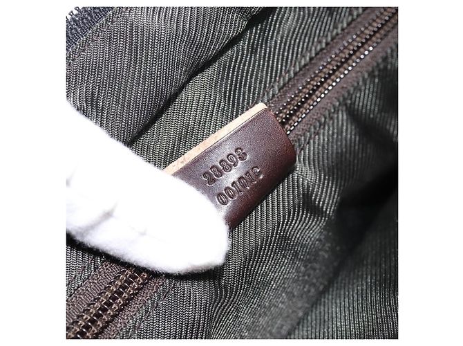 Borsa a mano GUCCI GG Canvas Nero Argento 28893 Auth 197671 - vista 12