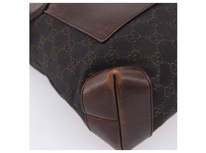 Borsa a mano GUCCI GG Canvas Nero Argento 28893 Auth 197671 - vista 14