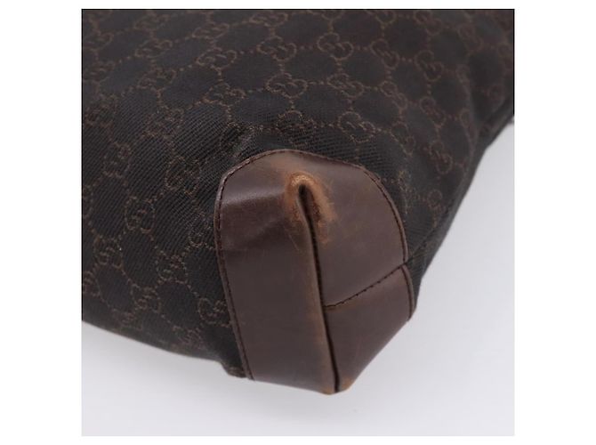 Borsa a mano GUCCI GG Canvas Nero Argento 28893 Auth 197671 - vista 15