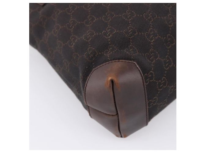 Borsa a mano GUCCI GG Canvas Nero Argento 28893 Auth 197671 - vista 16