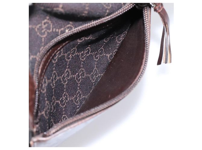 Borsa a mano GUCCI GG Canvas Nero Argento 28893 Auth 197671 - vista 22