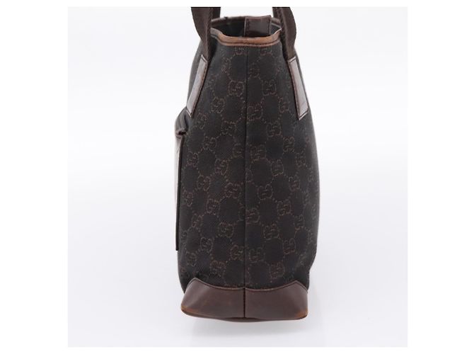 Borsa a mano GUCCI GG Canvas Nero Argento 28893 Auth 197671 - vista 4