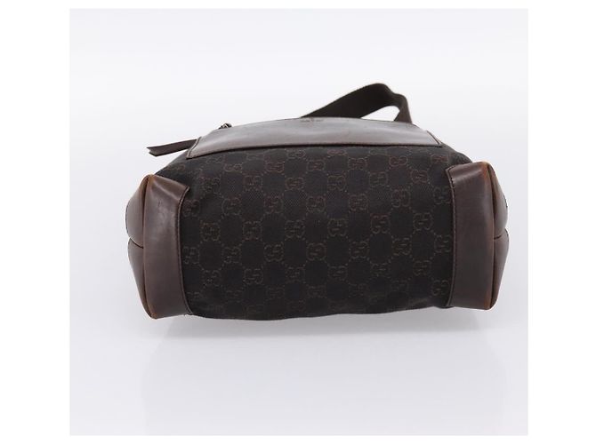 Borsa a mano GUCCI GG Canvas Nero Argento 28893 Auth 197671 - vista 5