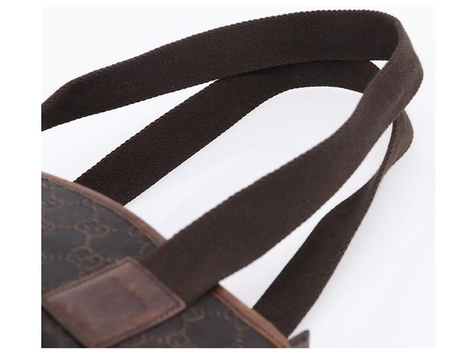 Borsa a mano GUCCI GG Canvas Nero Argento 28893 Auth 197671 - vista 8