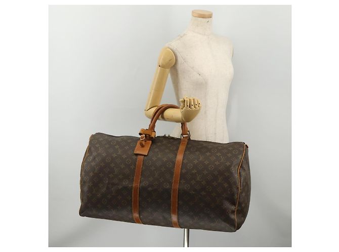 LOUIS VUITTON Monogram Keepall 60 Boston Bag M41422 LV Auth 199681 Monograma - vista 24