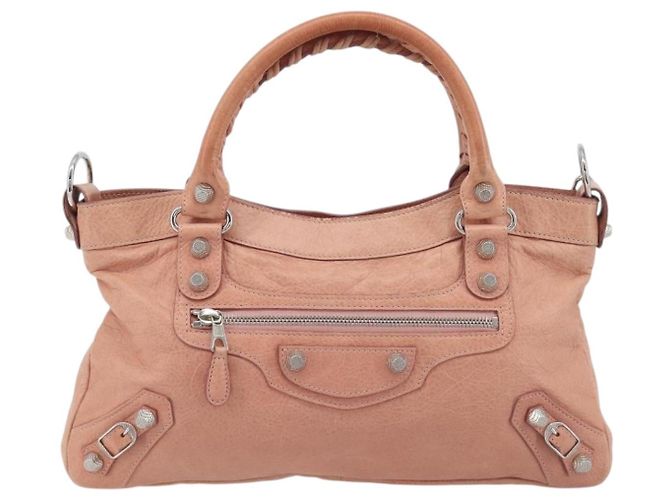 Borsa BALENCIAGA Giant The First in pelle 2way Rosa Argento 240577 Auth 197329V - vista 13
