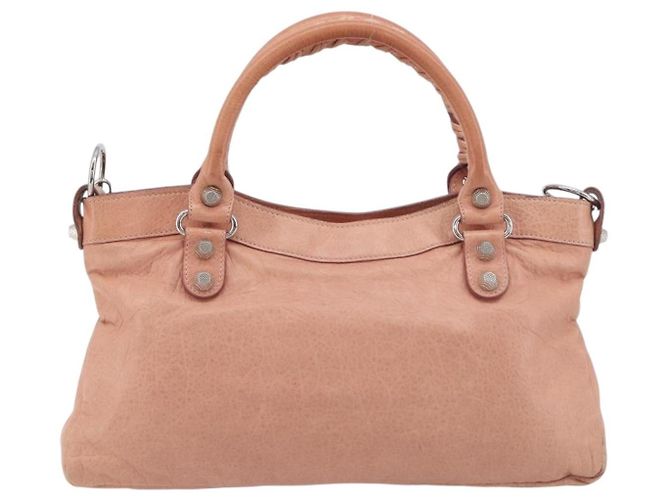 Borsa BALENCIAGA Giant The First in pelle 2way Rosa Argento 240577 Auth 197329V - vista 2