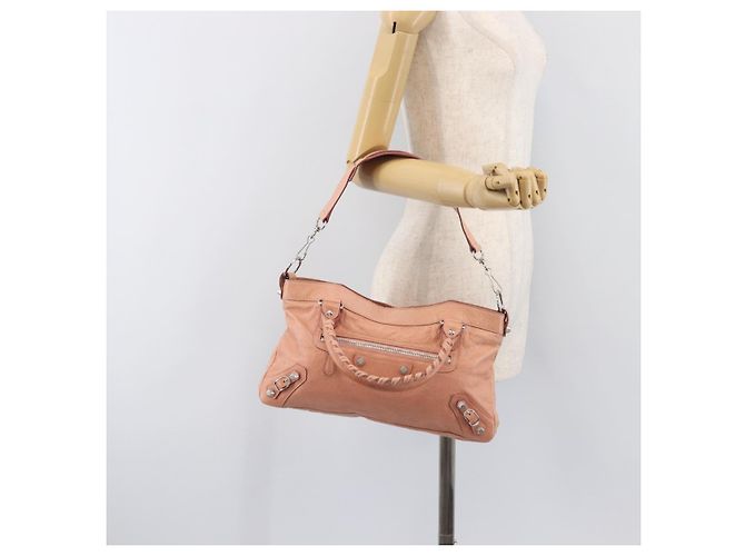 Borsa BALENCIAGA Giant The First in pelle 2way Rosa Argento 240577 Auth 197329V - vista 29