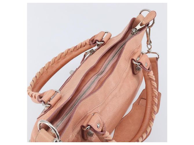 Borsa BALENCIAGA Giant The First in pelle 2way Rosa Argento 240577 Auth 197329V - vista 6