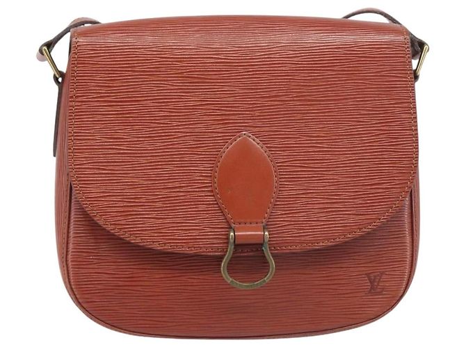 Borsa a tracolla LOUIS VUITTON Epi Saint Cloud GM Brown M52193 LV Auth BA15091 Marrone - vista 13