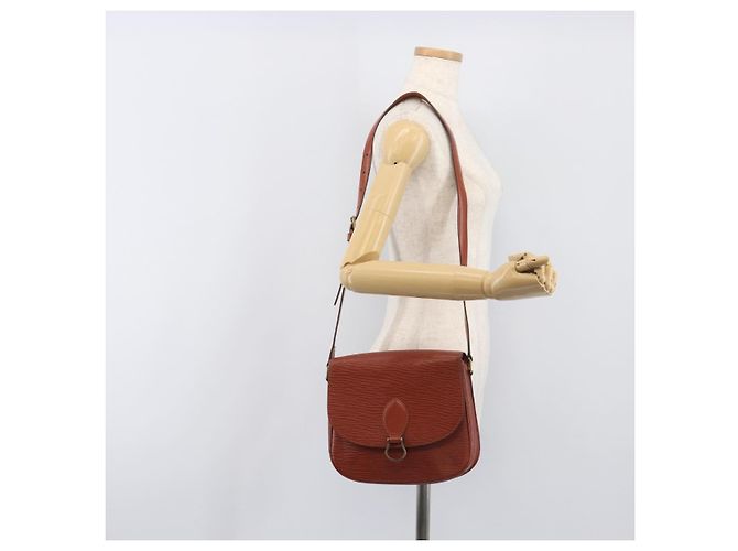 Borsa a tracolla LOUIS VUITTON Epi Saint Cloud GM Brown M52193 LV Auth BA15091 Marrone - vista 25