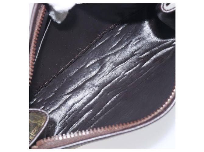 Borsa a pochette FENDI Zucca Canvas Nero e Marrone Auth 197770 - vista 11
