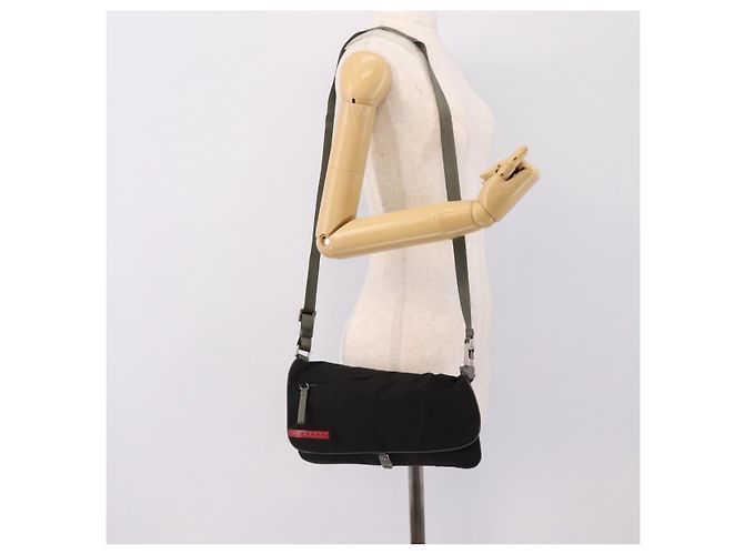 PRADA Borsa a tracolla PRADA Sports Nylon Nero Auth 199659A - vista 28