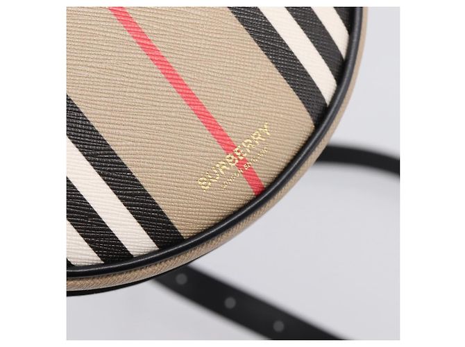 Borsa BURBERRY Nova Check Icon Stripe Louise Bag PVC 2way Beige 8051846 Auth SW2764M D'oro - vista 18