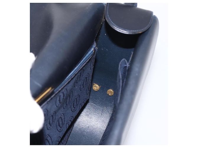 Borsa a tracolla CARTIER Sapphire Line in pelle nera e oro Auth ki6781A Nero D'oro - vista 18