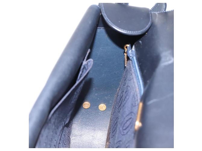 Borsa a tracolla CARTIER Sapphire Line in pelle nera e oro Auth ki6781A Nero D'oro - vista 19