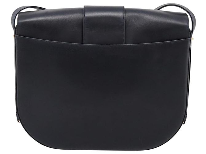 Borsa a tracolla CARTIER Sapphire Line in pelle nera e oro Auth ki6781A Nero D'oro - vista 2