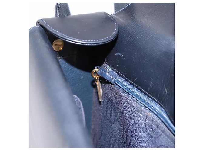 Borsa a tracolla CARTIER Sapphire Line in pelle nera e oro Auth ki6781A Nero D'oro - vista 20