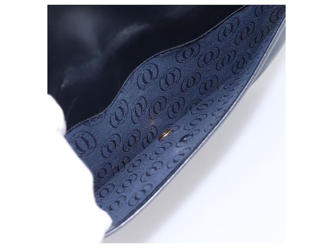 Borsa a tracolla CARTIER Sapphire Line in pelle nera e oro Auth ki6781A Nero D'oro - vista 23