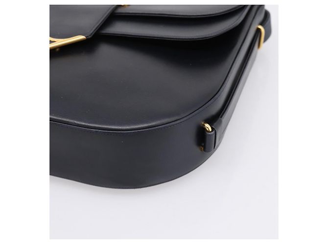 Borsa a tracolla CARTIER Sapphire Line in pelle nera e oro Auth ki6781A Nero D'oro - vista 9