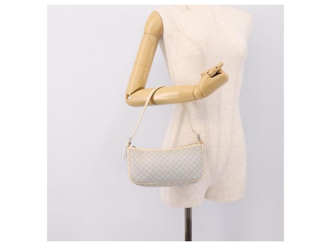 Céline Borsa a mano CELINE Macadam Canvas Azzurro Argento Auth 200167 Blu chiaro - vista 21
