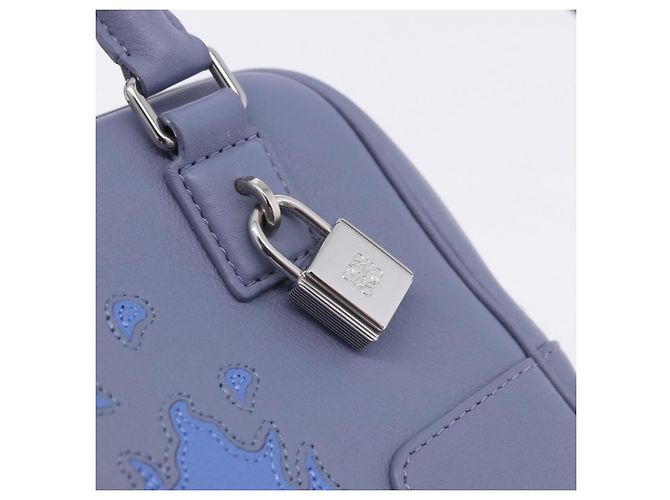 LOEWE Studio Ghibli Amazona 16 Calcifer Pelle Blu Auth 167493SM Argento - vista 21