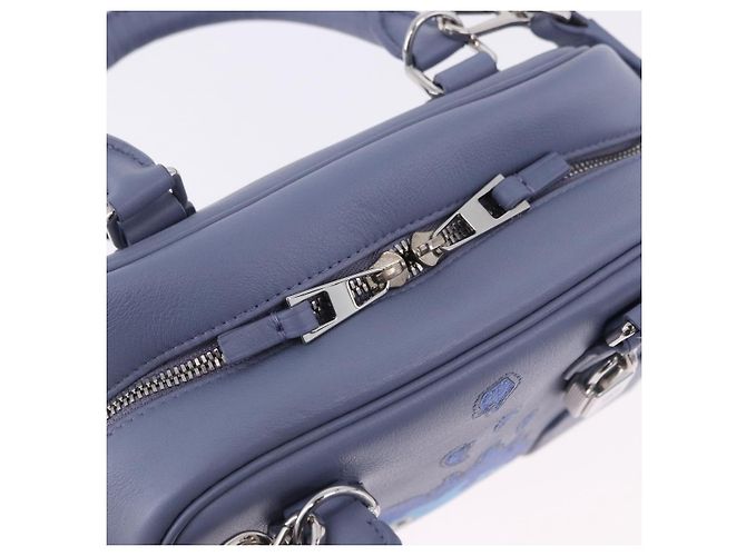 LOEWE Studio Ghibli Amazona 16 Calcifer Pelle Blu Auth 167493SM Argento - vista 23