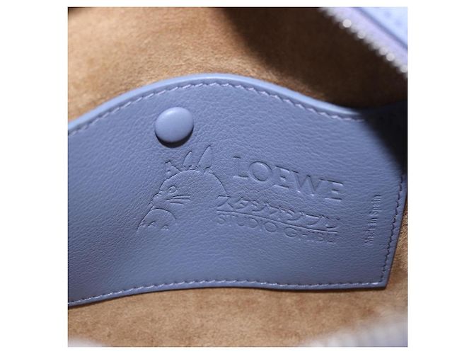 LOEWE Studio Ghibli Amazona 16 Calcifer Pelle Blu Auth 167493SM Argento - vista 24