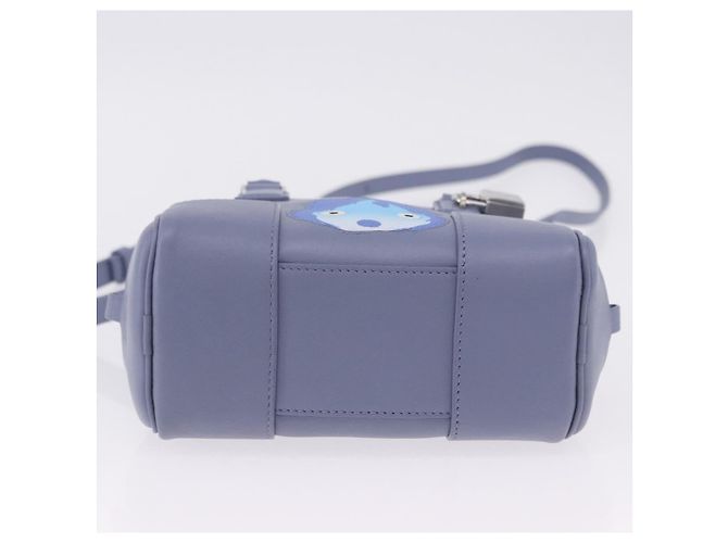 LOEWE Studio Ghibli Amazona 16 Calcifer Pelle Blu Auth 167493SM Argento - vista 6