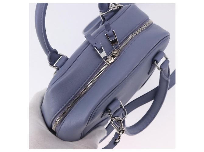 LOEWE Studio Ghibli Amazona 16 Calcifer Pelle Blu Auth 167493SM Argento - vista 7