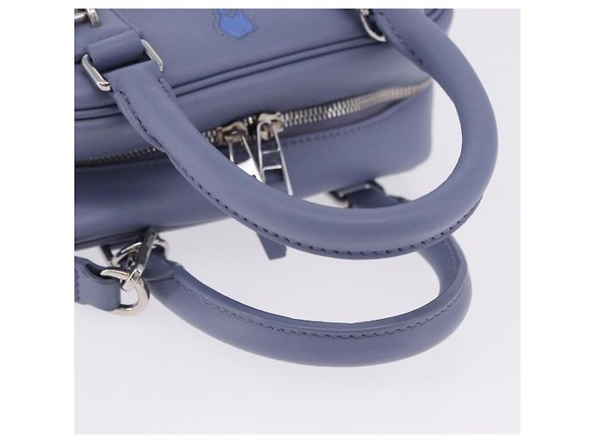 LOEWE Studio Ghibli Amazona 16 Calcifer Pelle Blu Auth 167493SM Argento - vista 8