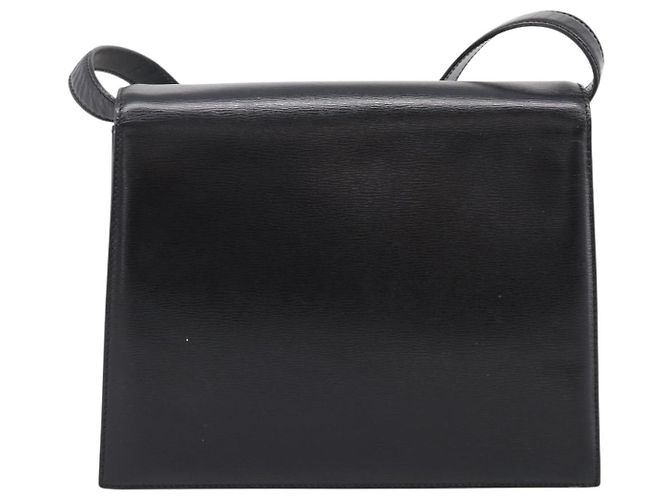 Borsa a tracolla Christian Dior in pelle nera e oro Auth 200949 Nero D'oro - vista 2