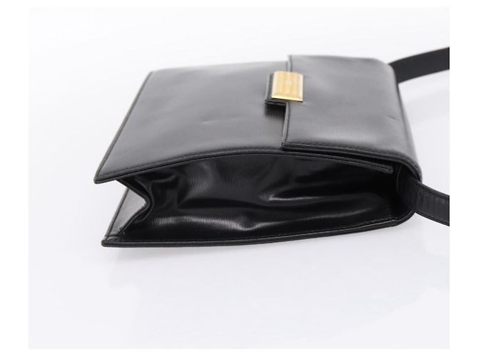 Borsa a tracolla Christian Dior in pelle nera e oro Auth 200949 Nero D'oro - vista 4