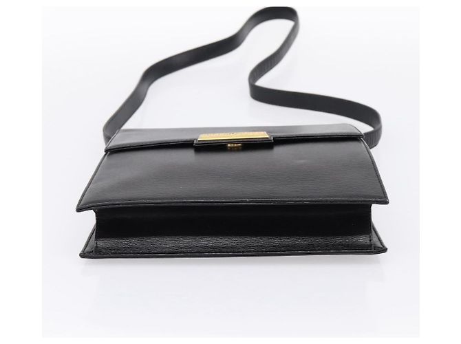 Borsa a tracolla Christian Dior in pelle nera e oro Auth 200949 Nero D'oro - vista 5