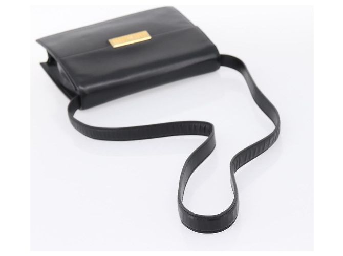 Borsa a tracolla Christian Dior in pelle nera e oro Auth 200949 Nero D'oro - vista 7