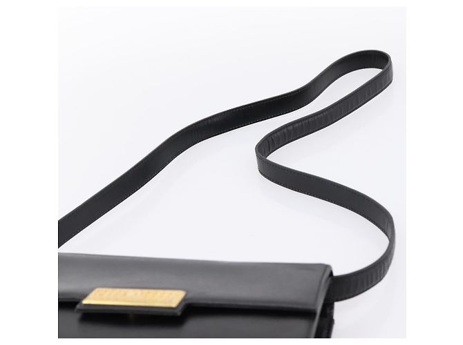 Borsa a tracolla Christian Dior in pelle nera e oro Auth 200949 Nero D'oro - vista 8