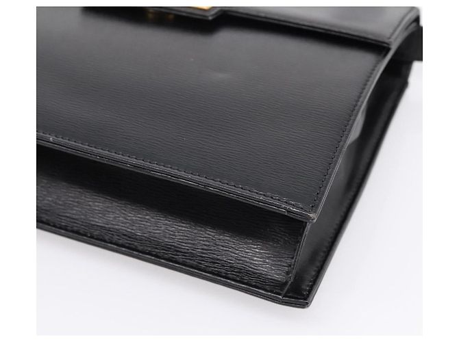 Borsa a tracolla Christian Dior in pelle nera e oro Auth 200949 Nero D'oro - vista 9