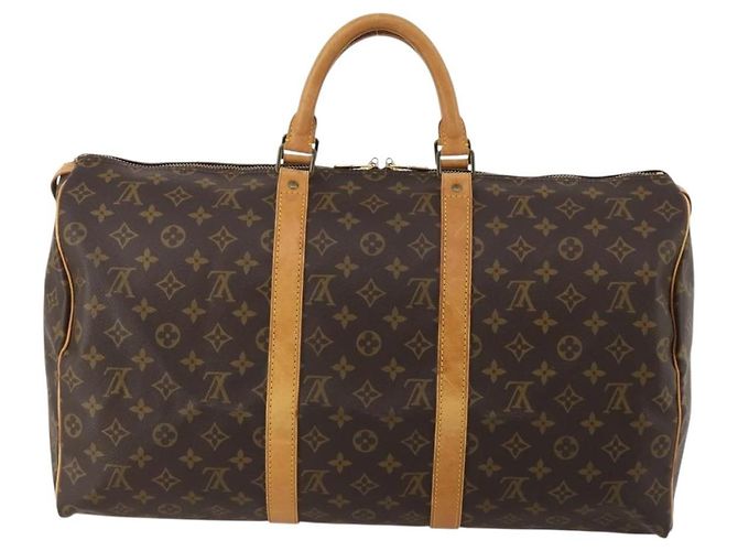 LOUIS VUITTON Monogram Keepall 50 Boston Bag M41426 LV Auth 198704 Monogramma - vista 2