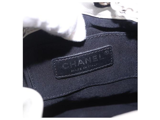 Sac à épaule à chaîne CHANEL Matelassé en cuir Caviar 2 voies Rouge Argent CC Auth 197163M Argenté - vue 22