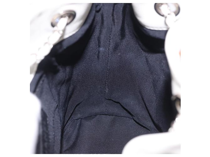 Sac à épaule à chaîne CHANEL Matelassé en cuir Caviar 2 voies Rouge Argent CC Auth 197163M Argenté - vue 23