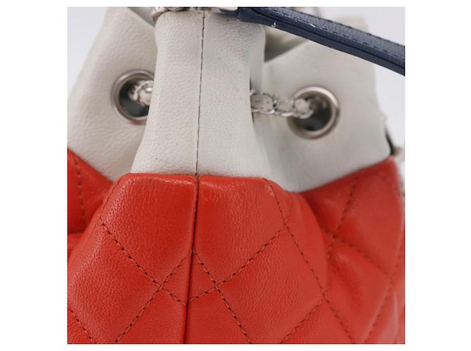 Sac à épaule à chaîne CHANEL Matelassé en cuir Caviar 2 voies Rouge Argent CC Auth 197163M Argenté - vue 5