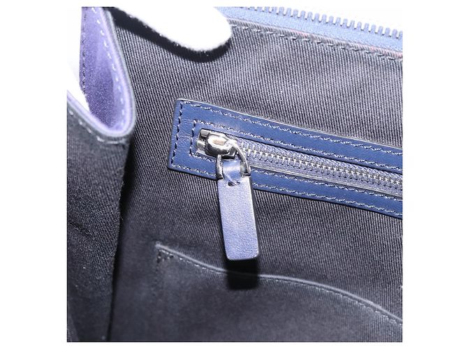 Borsa a pochette VALENTINO Canvas Navy Silver Auth BA15372A Argento Blu navy - vista 22