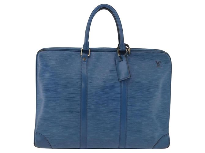 LOUIS VUITTON Epi Porte Documents Voyage Business Bag Blue M54475 LV Auth 199049 - vista 13